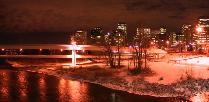 Downtown Calgary from 10th St. Bridge